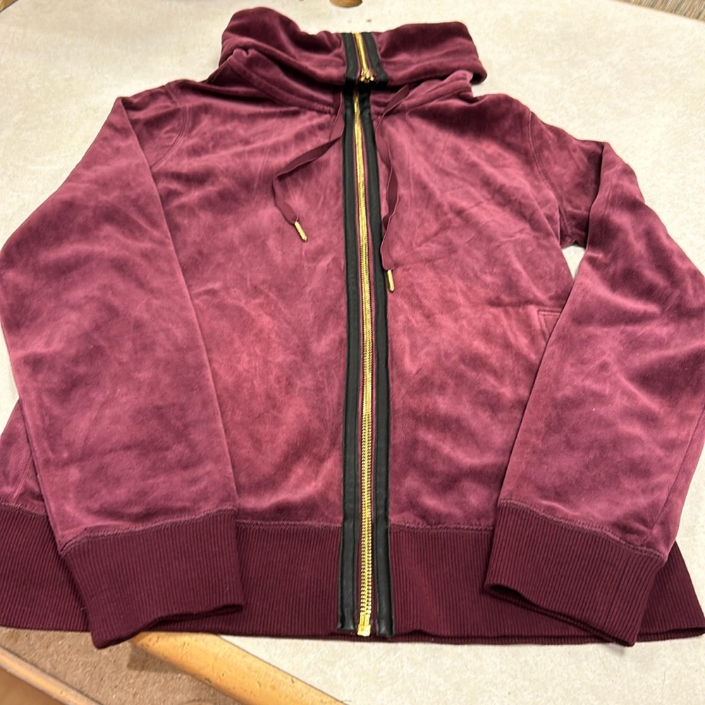 Women’s Calvin Klein purple velvet cowl neck sweatshirt  size XS